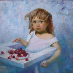 Портрет маленькой девочки со светлыми волосами