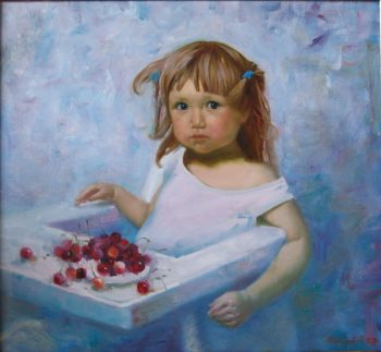 Портрет маленькой девочки со светлыми волосами
