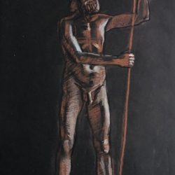 мужская фигура, рисунок человека, наброски
